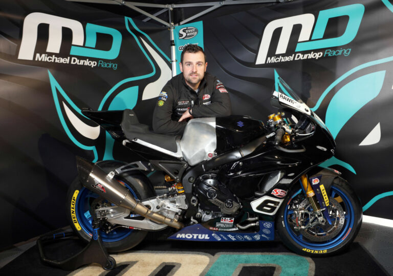 Michael Dunlop Riding Hawk Racing Suzuki In Nw Iom Tt