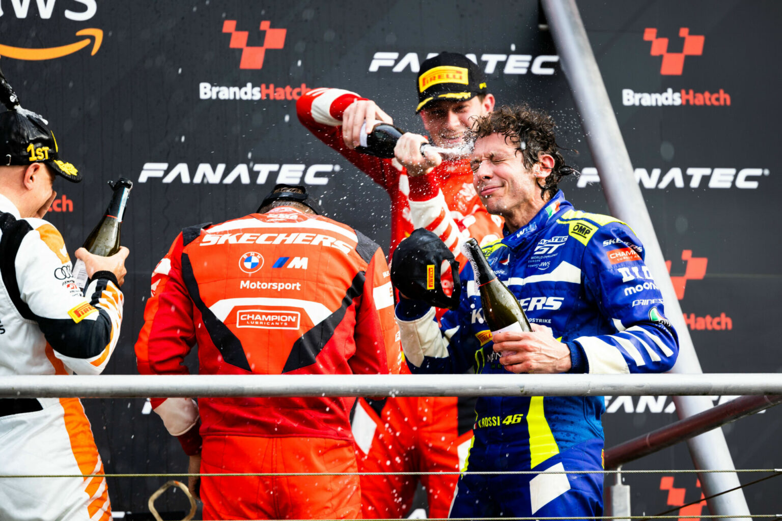 Valentino Rossi On Fanatec Gt Podium At Brands Hatch Roadracing World