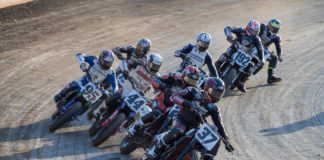 The American Flat Track series is racing at the Atlanta Short Track doubleheader this coming weekend in Woodstock, Georgia. Photo by Scott Hunter, courtesy AFT.