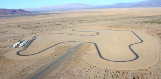 Chuckwalla Valley Raceway, in Desert Center, California seen here under normal, dry conditions, shortly after it was built in 2010. Photo by Caliphotography.com, courtesy Chuckwalla Valley Raceway.