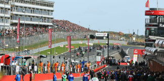 A scene from the 2022 British Superbike Championship finale at Brands Hatch. Photo courtesy MSVR.