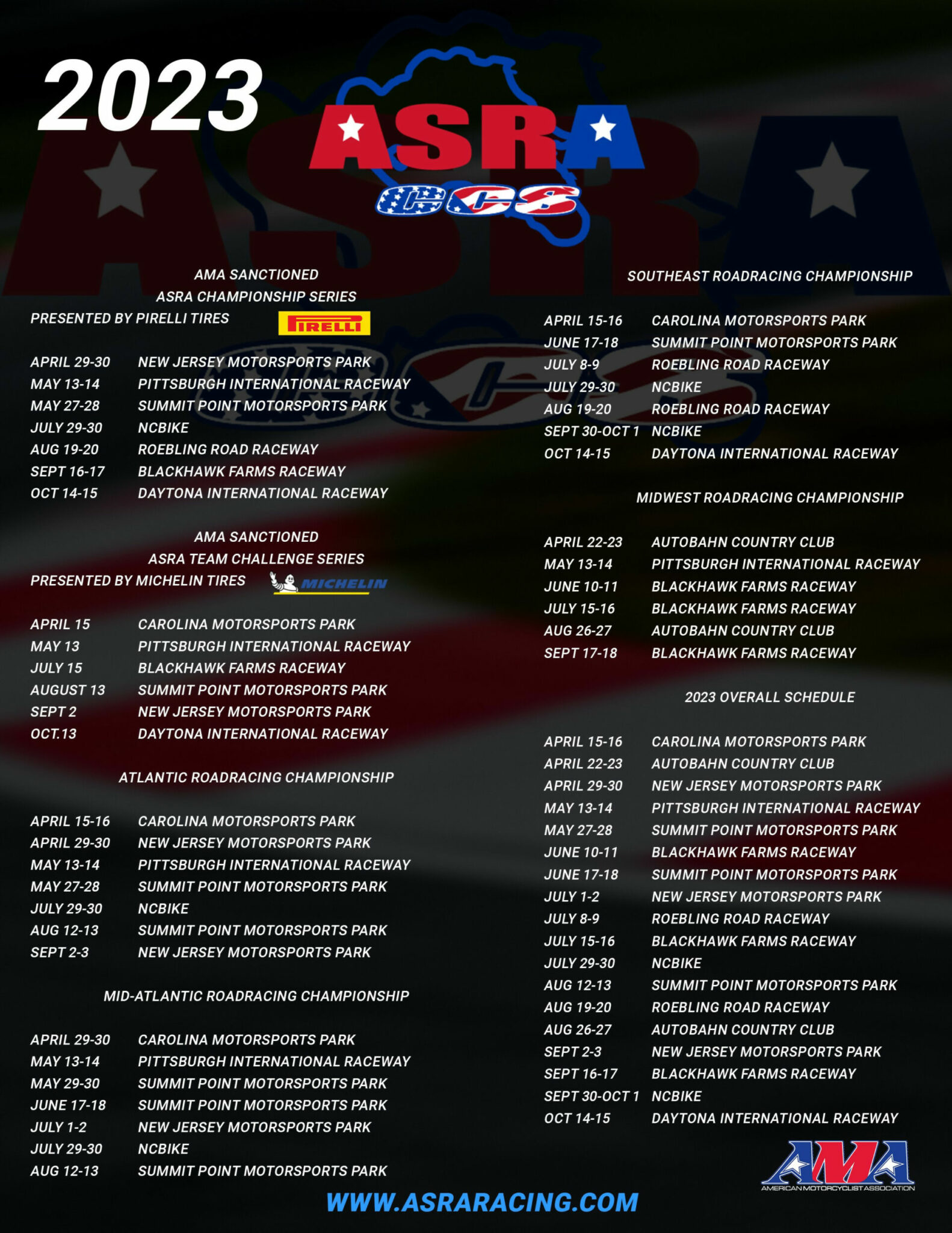 Asraccs 2023 Schedules Released Roadracing World Magazine Motorcycle Riding Racing And Tech 7133