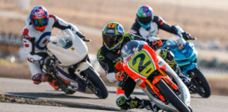 Heath Cofran (2) and friends have started a new track day organization catering to smaller motorcycles. Photo courtesy Compact Octane.