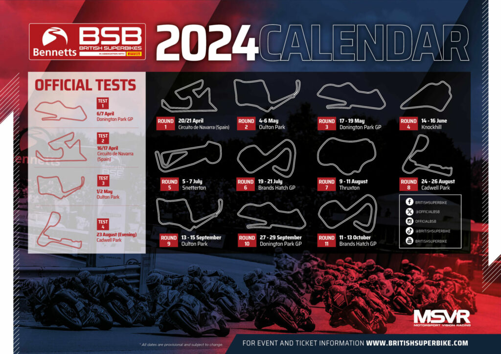 Bsb 2024 Race Calendar Farra Jeniece