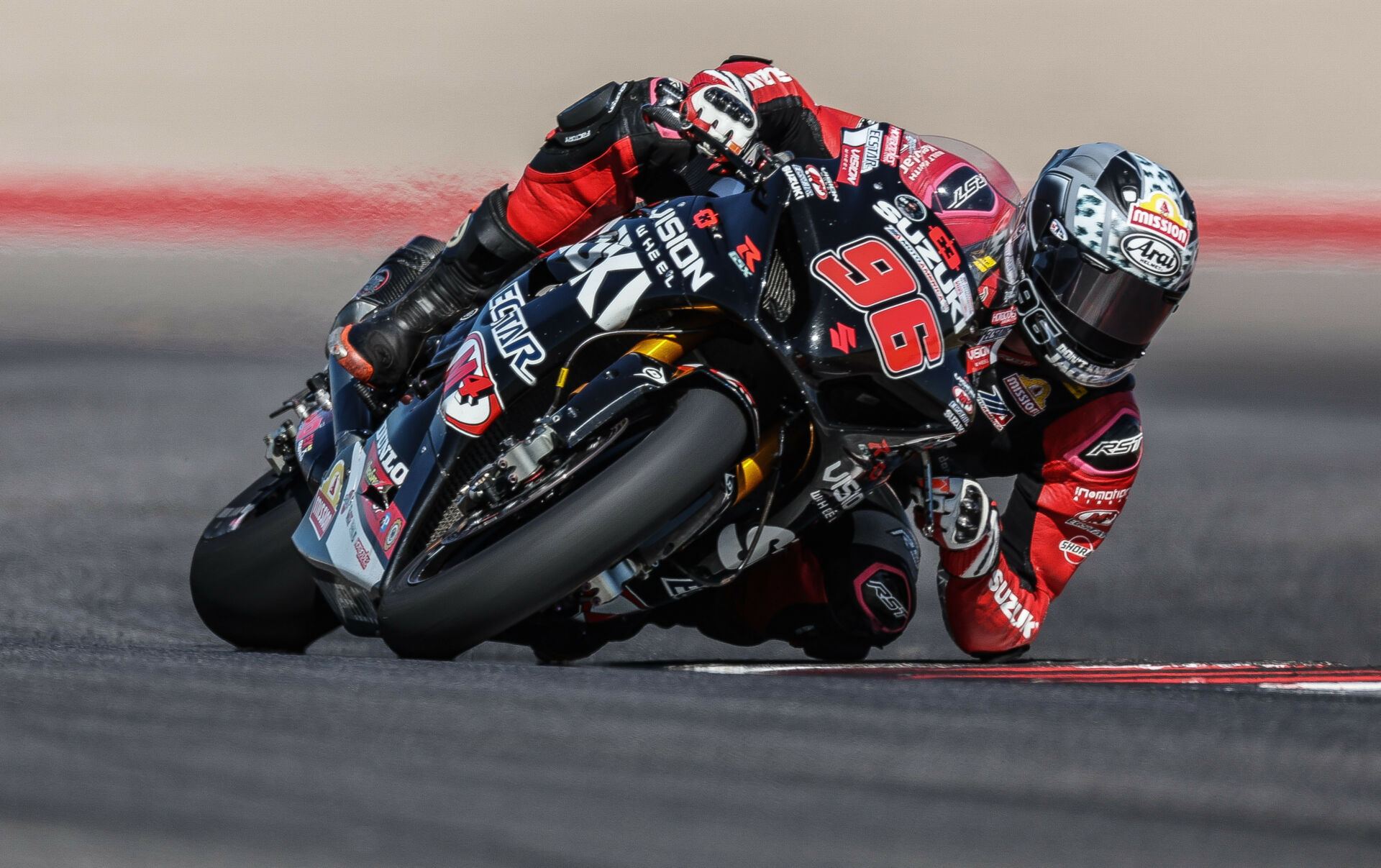 Brandon Paasch (96) at speed at Circuit of The Americas. Photo by Brian J. Nelson.