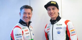 Mattia Casadei (right) and Lucio Cecchinello (left). Photo courtesy LCR E-Team.