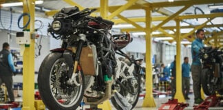 An MV Agusta on the new production line in Schiranna, Italy. Photo courtesy MV Agusta.