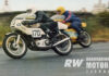 Author Mick Ofield (170) accelerating out of Castletown Corner in 1976, in his debut ride at the Southern 100. 