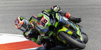 Jonathan Rea (65) at Algarve International Circuit, in Portimao, Portugal. Photo courtesy Kawasaki.