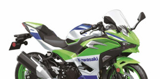 A 2024 Kawasaki Ninja® 500 SE 40th Anniversary Edition ABS. Photo courtesy Kawasaki Motors Corp., U.S.A.