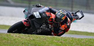 KTM test rider Dani Pedrosa (26) was the quickest rider during Day One of the MotoGP "shakedown test" at Sepang, in Malaysia. Photo courtesy Dorna.