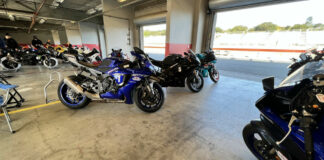 Motorcycles waiting to be ridden at a Yamaha Champions Riding School (YCRS) event in 2023. Photo courtesy YCRS.