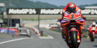 Francesco Bagnaia (1), as he appears in the MotoGP 24 video game. Image courtesy Dorna.