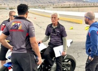 California Superbike School Founder Keith Code (second from right). Photo courtesy California Superbike School.