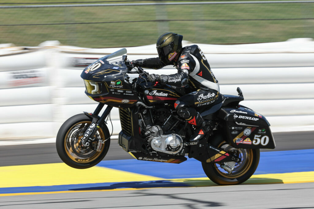 Bobby Fong (50) led the way in Mission King Of The Baggers qualifying on Friday. Photo by Brian J. Nelson.