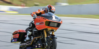 Hayden Gillim (1), as seen during dryer conditions this weekend at Road Atlanta. Photo by Brian J. Nelson.