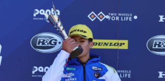 Julian Correa on the podium in Spain. Photo by Bonnie Lane Photo, courtesy Michael Correa.