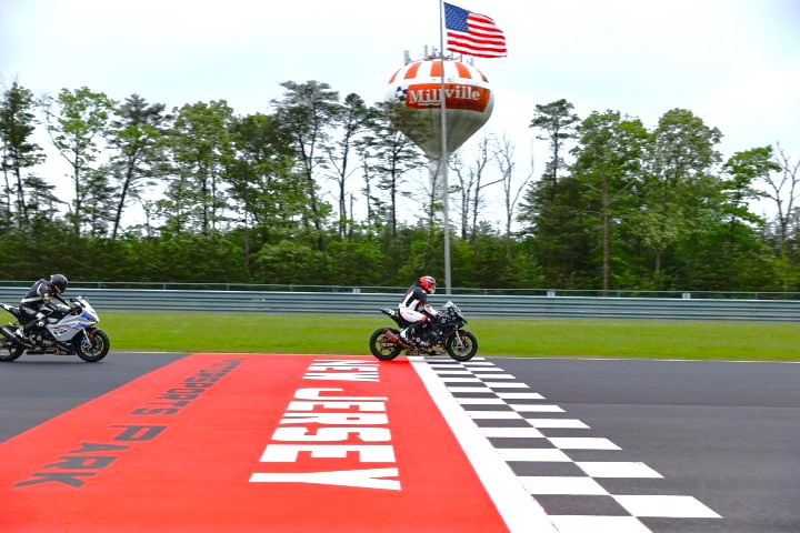 California Superbike School students in action at New Jersey Motorsports Park. Photo courtesy California Superbike School.