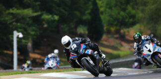 California Superbike School students in action at Barber Motorsports Park. Photo courtesy California Superbike School.