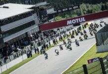 The Le Mans-style start of the 8 Hours of Spa. Photo courtesy Yamaha.