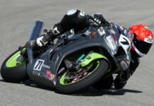 Fresh off his first career CSBK Superbike win Sunday, Torin Collins (71) set the fastest time of the day during the Bridgestone Canadian Superbike Championship test at Rocky Mountain Motorsports on Monday. Photo by Rob O'Brien, courtesy CSBK.