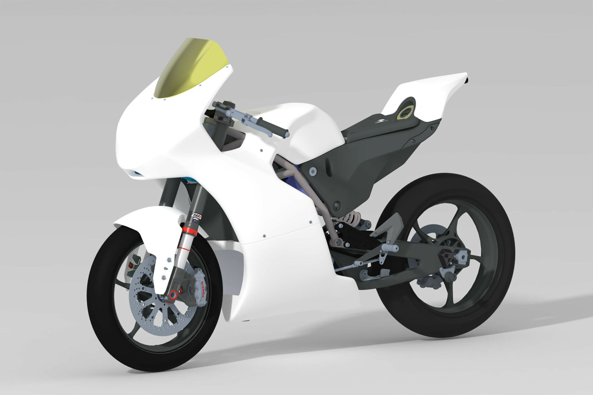 A rendering of the 2025 Krämer APX-350 MA race bike that will power the MotoAmerica Talent Cup. Image courtesy MotoAmerica and Krämer.