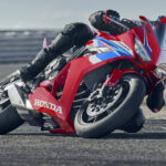 A Honda CBR650R that has been prepped for track use in action. Photo courtesy American Honda.
