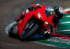 A 2025 Ducati Panigale V4 S being ridden by Francesco "Pecco" Bagnaia. Photo courtesy Ducati.
