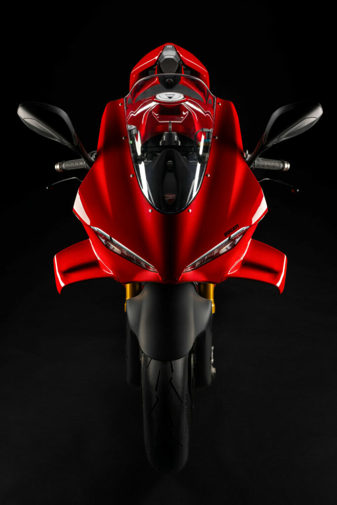 The 2025 Ducati Panigale V4 is 4% more aerodynamic than the previous model. Photo courtesy Ducati.