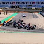 A World Superbike race start at MotorLand Aragon in 2023. Photo courtesy Dorna.