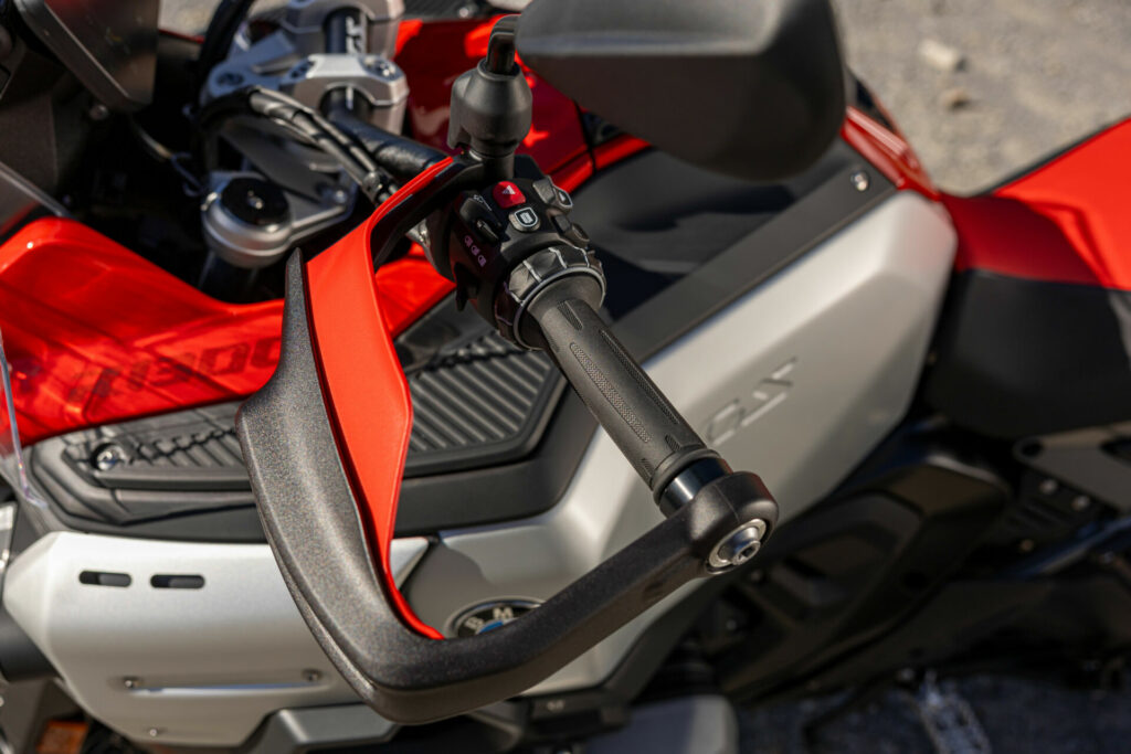 BMW's Automated Shift Assistant (ASA) on the new R 1300 GS Adventure allows clutchless manual shifting or fully automatic shifting. Photo courtesy BMW Motorrad.