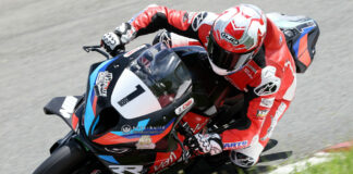 Ben Young (1) will start this weekend's Superbike races from pole position after topping BS Battery Pole Position qualifying at Atlantic Motorsport Park on Friday. Photo by Rob O'Brien, courtesy CSBK.