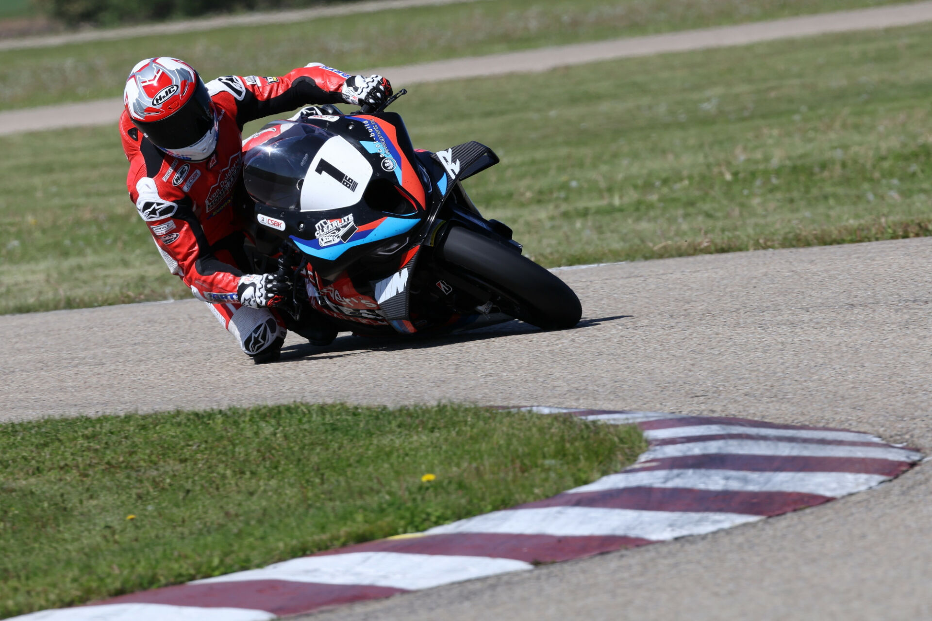 Ben Young (1) has won three times and never been off the Superbike podium at Atlantic Motorsport Park. The defending CSBK champion and current points leader looks to add to that streak as the series returns to Nova Scotia for round four this weekend. Photo by Rob O'Brien, courtesy CSBK.