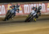 Dallas Daniels (32) and Jared Mees (1) at the DuQuoin Mile. Photo by Tim Lester, courtesy AFT.