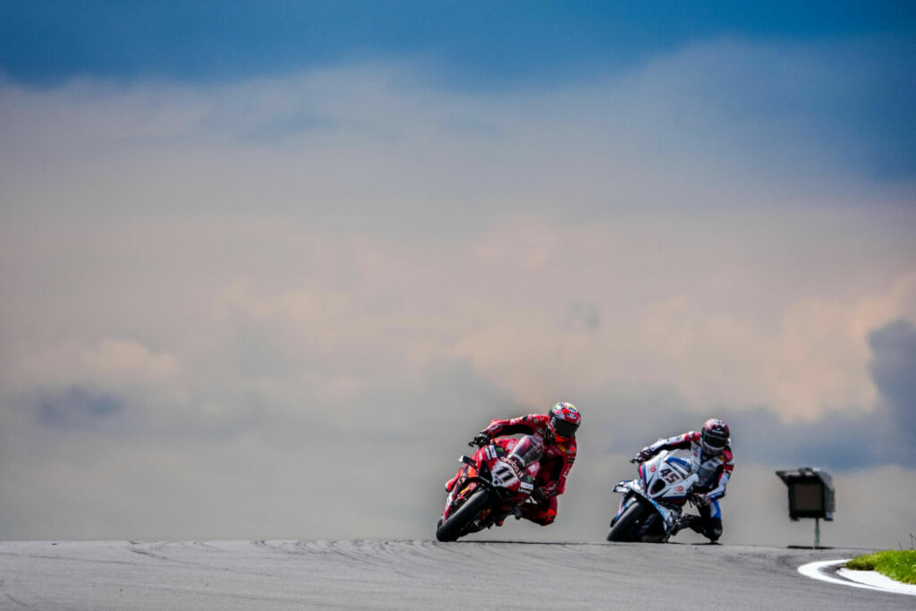 Nicolo Bulega (11) and Scott Redding (45). Photo courtesy Dorna.