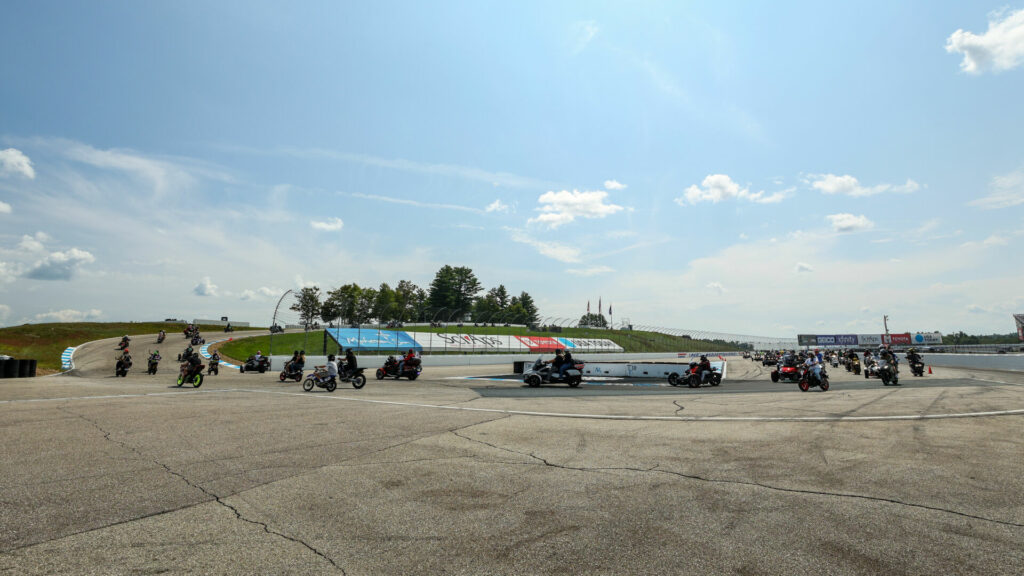 The Scott Mullin Memorial Ride at New Hampshire Motor Speedway. Photo by Sam Draiss, courtesy NEMRR.