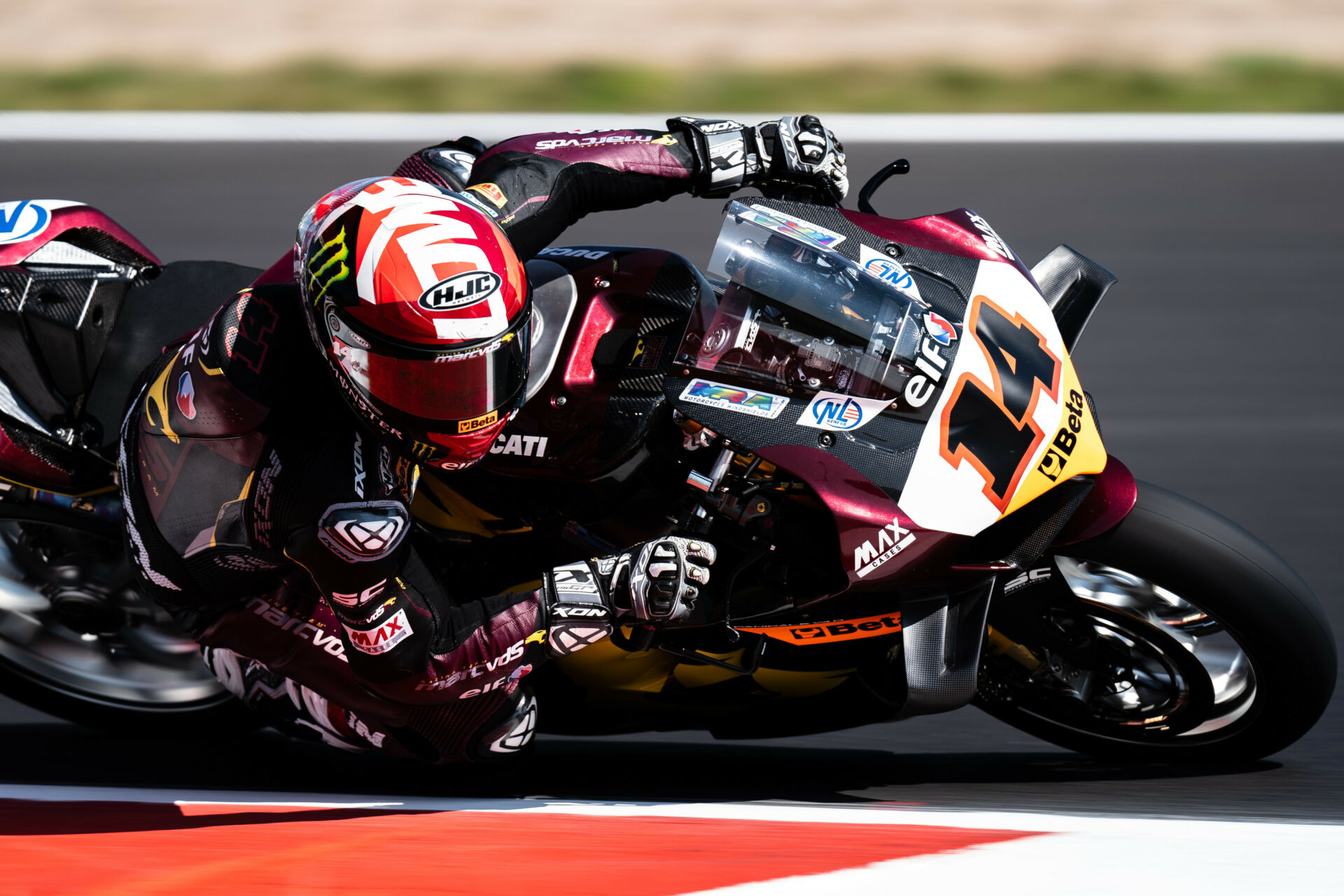 Sam Lowes (14), as seen at Autodrom Most. Photo courtesy Marc VDS Racing Team.
