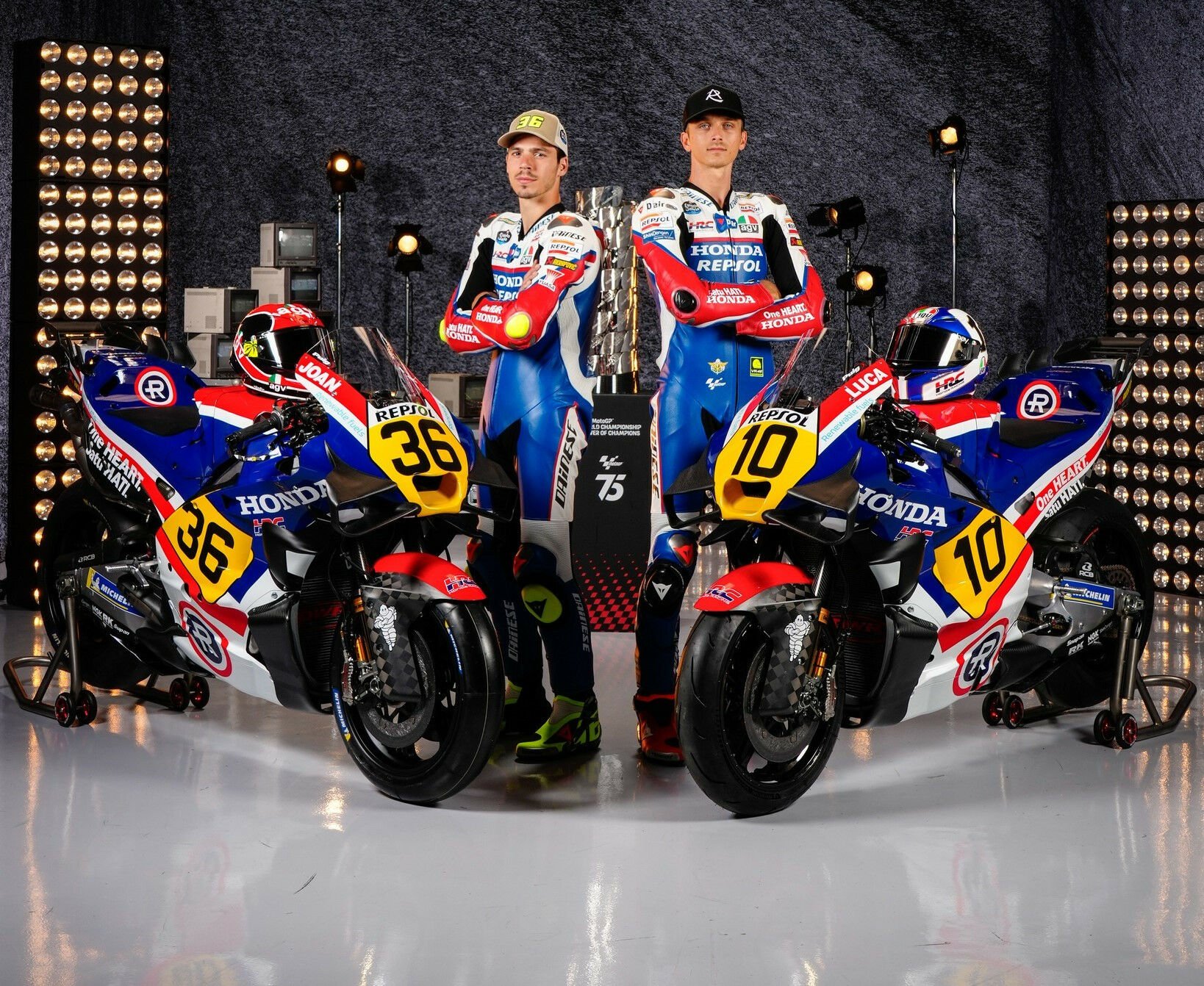 Repsol Honda's Joan Mir (left) and Luca Marini (right). Photo courtesy Dorna.