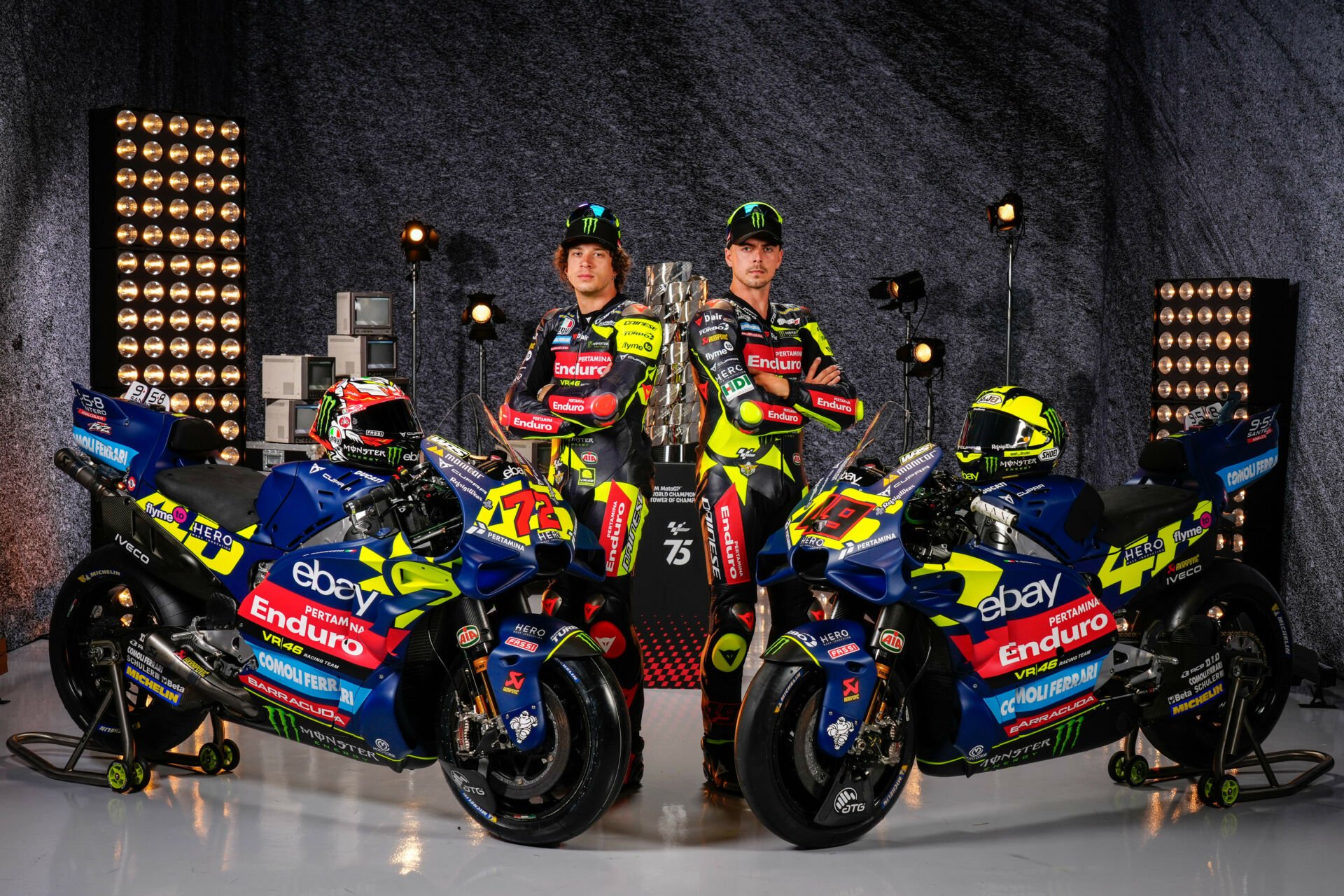 Pertamina Enduro VR46 Racing Team's Marco Bezzecchi (left) and Fabio Di Giannantonio (right). Photo courtesy VR46 Racing Team.