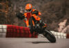 A 2025-model KTM 450 SMR at speed. Photo courtesy KTM.