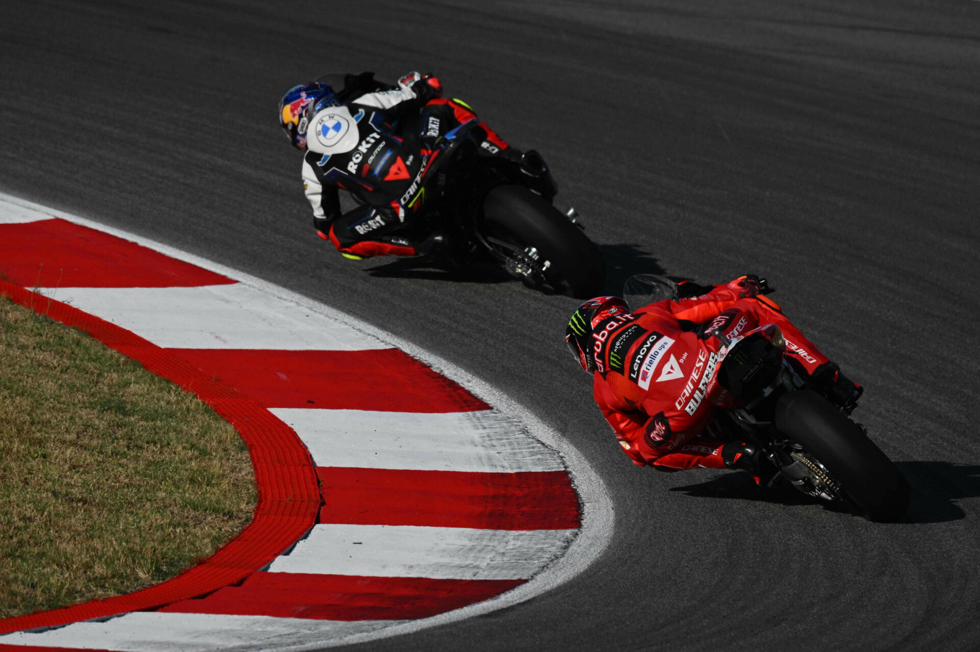 Toprak Razgatlioglu held off Nicolo Bulega to win Race Two in Portugal. Photo courtesy Dorna.