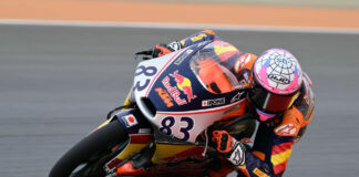 Alvaro Carpe (83). Photo courtesy Red Bull MotoGP Rookies Cup.