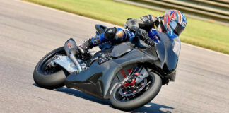 Benjamin Smith testing his new Yamaha Superbike at Barber Motorsports Park. Photo courtesy Superbike Unlimited/MotoAmerica.