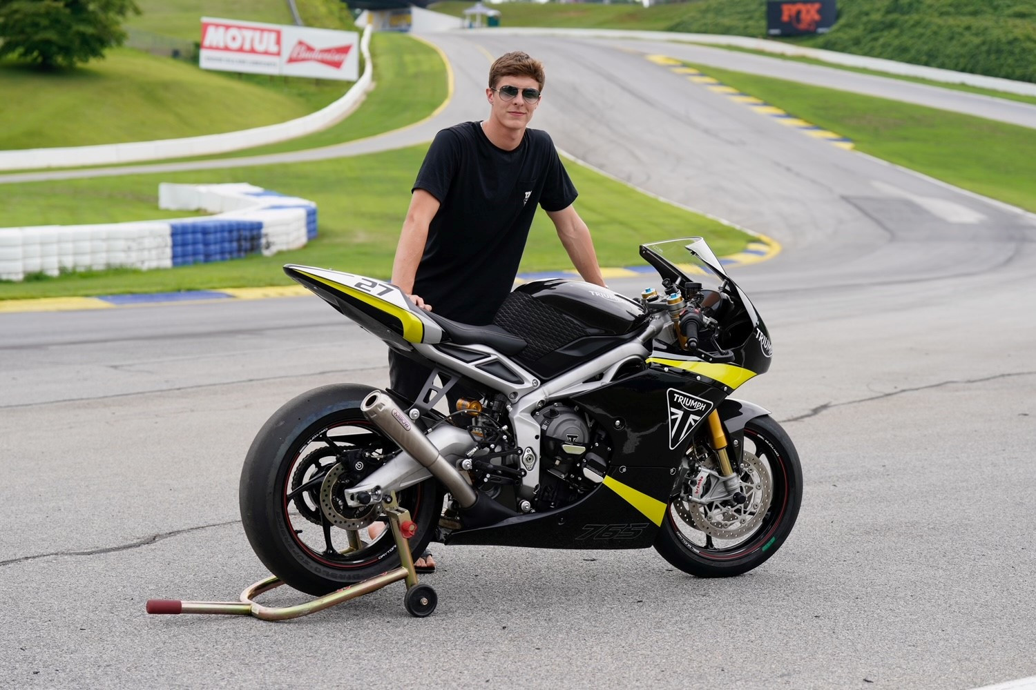 Two-time Daytona 200 winner and movie stunt rider Brandon Paasch. Photo courtesy Triumph.