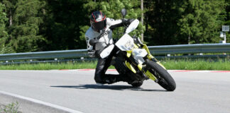 Army of Darkness founder and Roadracing World Wild Card Editor Sam Fleming testing Continental SM 2 tires in Austria. Photo courtesy Continental.