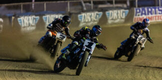 Jared Mees (1), Briar Bauman (3), and Brandon Robinson (44) are set to do battle in South Dakota. Photo by Tim Lester, courtesy AFT.