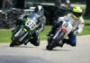 Rob Hall (270) and Christopher Spargo (19) each won an AHRMA Vintage Cup race at Blackhawk Farms Raceway. Photo by Craig Chawla, courtesy AHRMA.