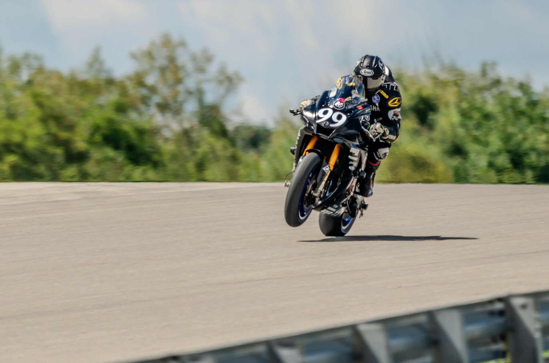 Josh Hayes (99) on the Army of Darkness Yamaha YZF-R1. Photo by Goodman Motorsports Photo, courtesy N2 Racing.