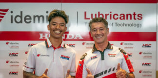 Somkiat Chantra (left) with LCR Honda Team Principal Lucio Cecchinello (right). Photo courtesy LCR Honda.