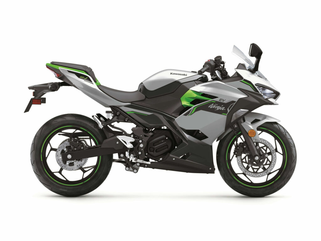 The Kawasaki Ninja e-1 looks the part of a traditional sportbike, and the fit and finish is on par with other Kawasaki models. Photo courtesy Kawasaki.